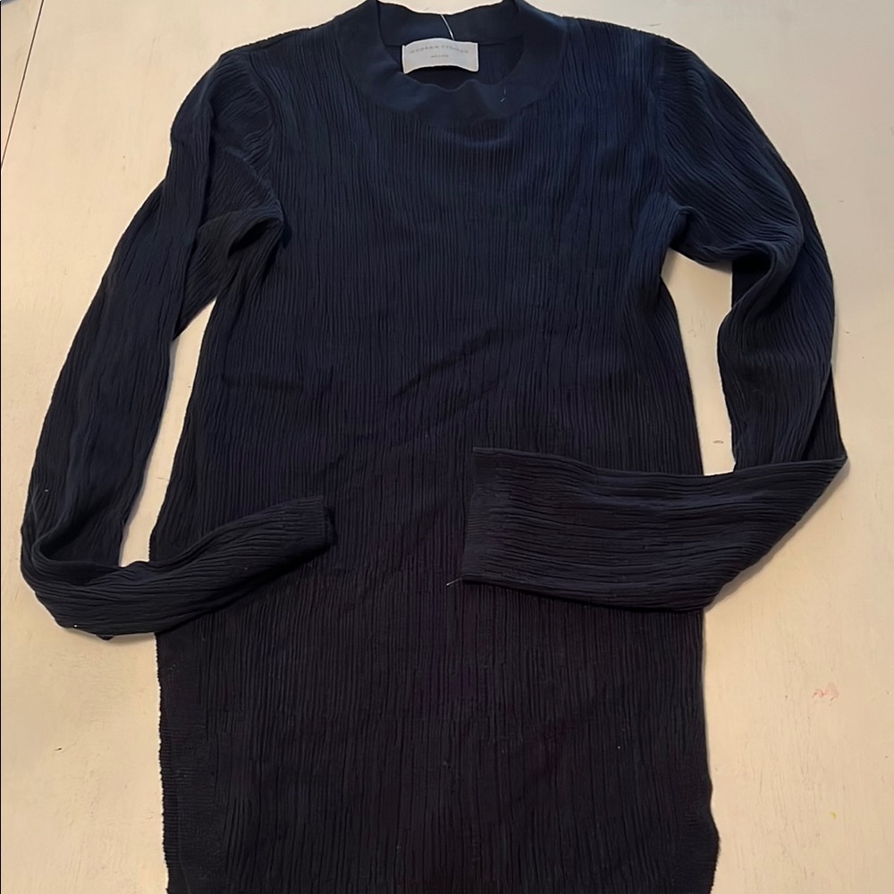 Modern citizen medium Textured Long Sleeve Top medium navy